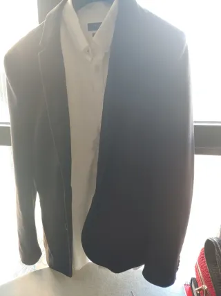 Camisa Zara Man Blanca Talla XL Regular Fit,