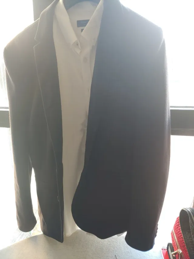 Camisa Zara Man Blanca Talla XL Regular Fit,