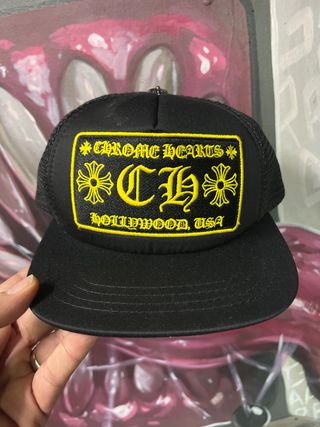 Gorra Trucker Chrome Hearts Negra y Amarilla