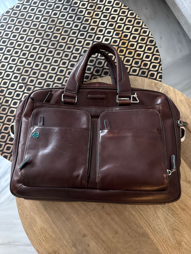 Maletín Piquadro Marrón Piel