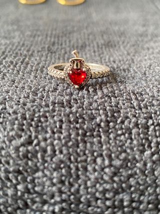 Anillo Corazón Blancanieves plata