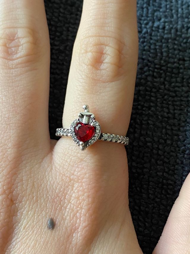 Anillo Corazón Blancanieves plata