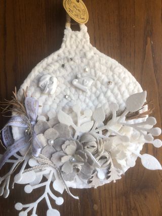 fuori porta di Natale a uncinetto