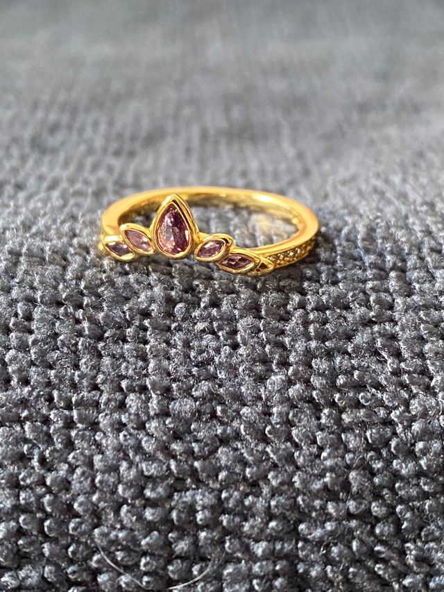 Anillo dorado plata Rapunzel