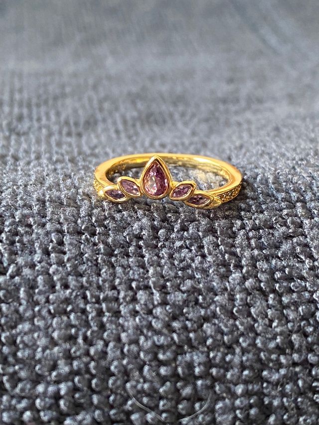 Anillo dorado plata Rapunzel