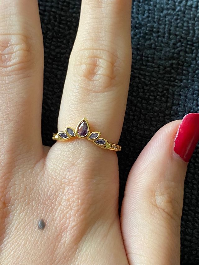 Anillo dorado plata Rapunzel