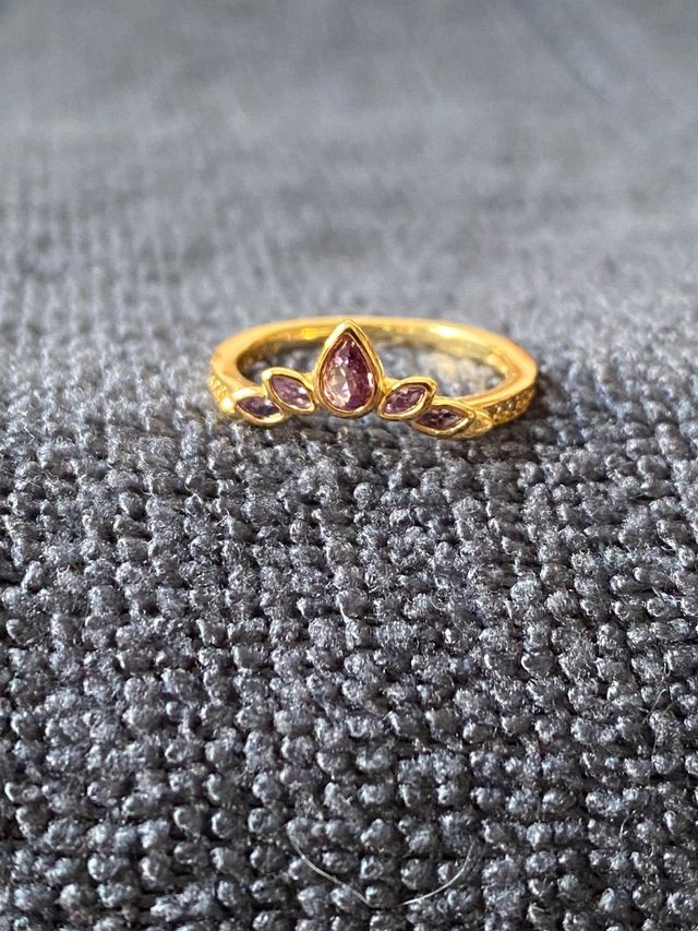 Anillo dorado plata Rapunzel