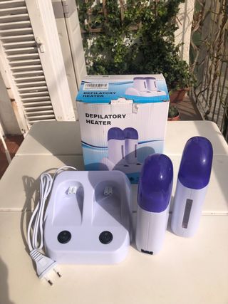 Calentador cera depilatoria 2 bases + 3 cartuchos