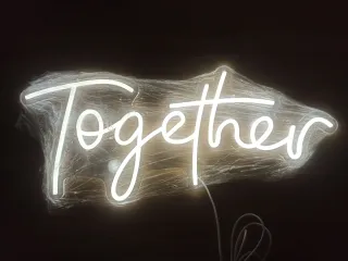 Letrero Neón Better Together Blanco