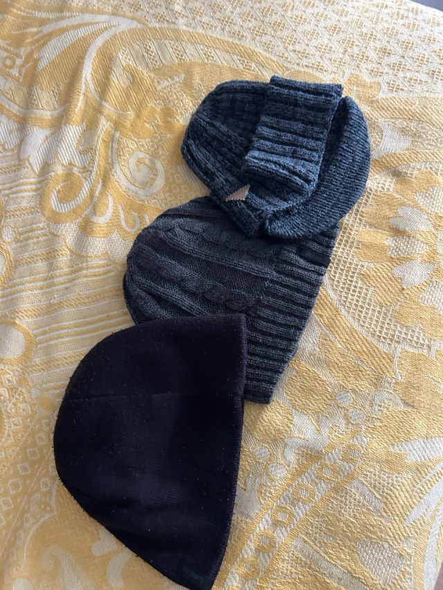 Lote 3 gorros hombre