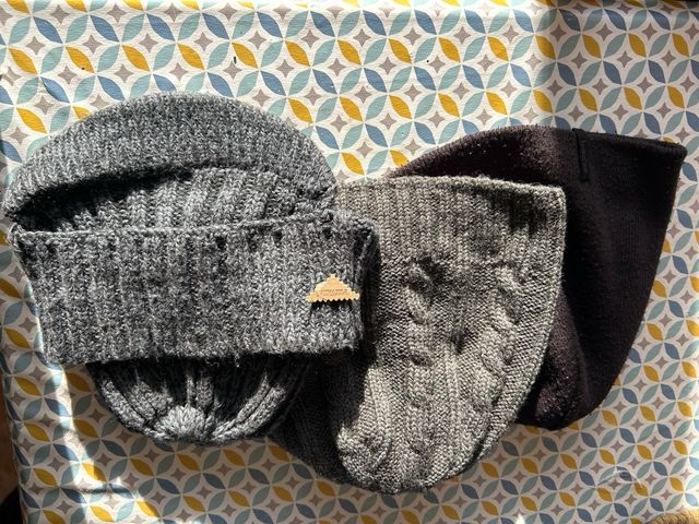 Lote 3 gorros hombre