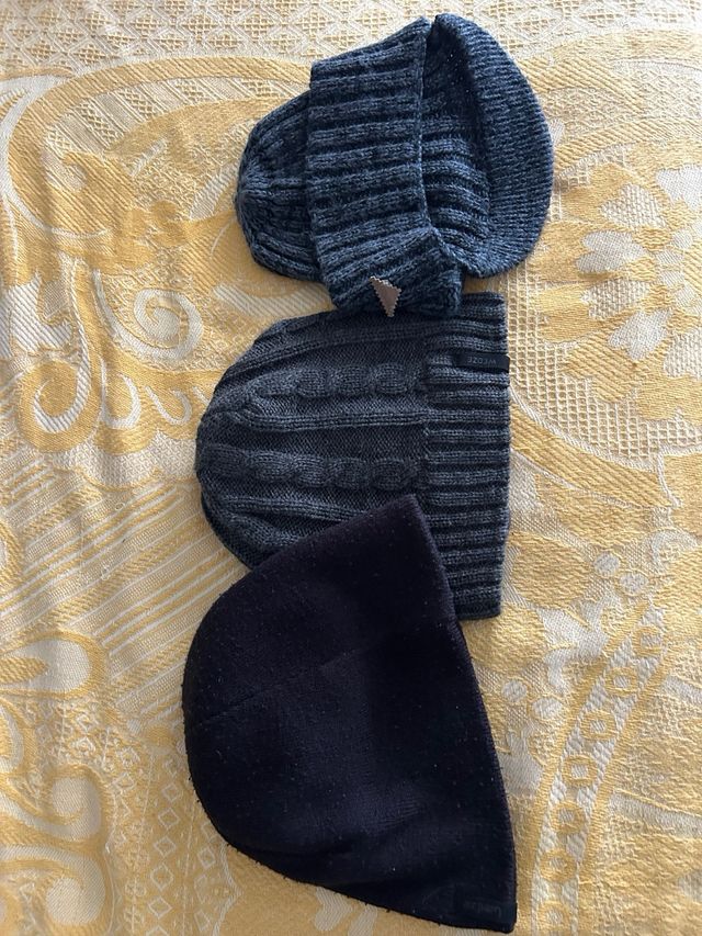 Lote 3 gorros hombre