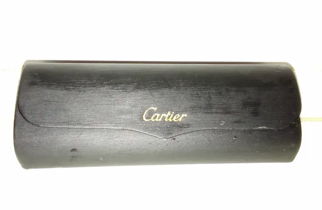 Estuche Gafas Cartier Negro y Dorado