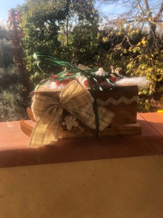 Slitta di Natale decorata uncinetto