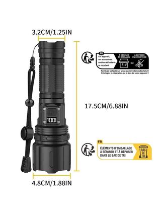 Linterna LED Alta Potencia 120000lm