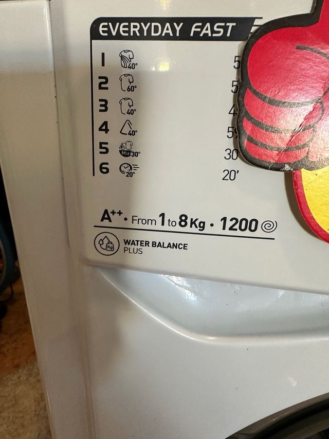 Lavadora Indesit 8Kg 1200 RPM