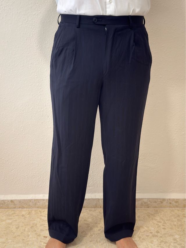 Pantalón de vestir hombre talla 46 azul