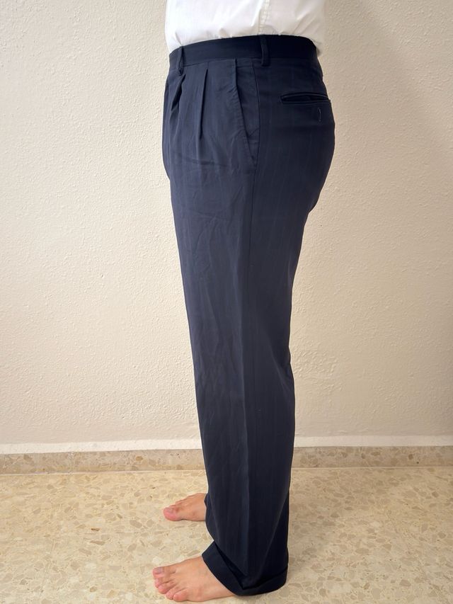 Pantalón de vestir hombre talla 46 azul