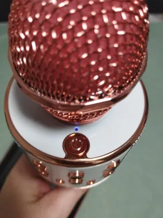 Micrófono Karaoke Rosa Dorado