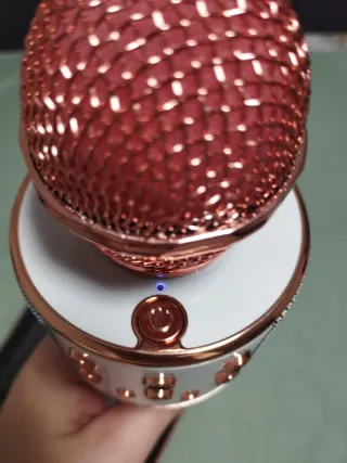 Micrófono Karaoke Rosa Dorado