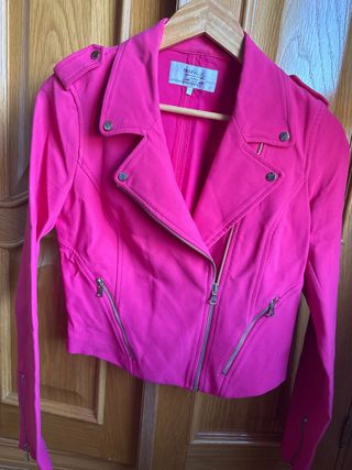 Cazadora Biker Rosa Trafaluc Talla M