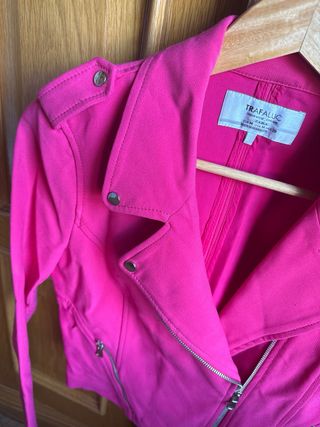 Cazadora Biker Rosa Trafaluc Talla M