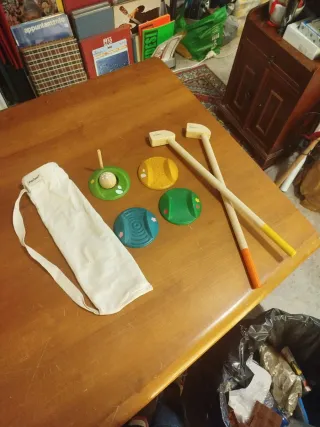 Gioco minigolf in legno con sacca