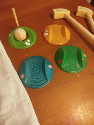 Gioco minigolf in legno con sacca