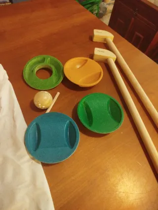 Gioco minigolf in legno con sacca