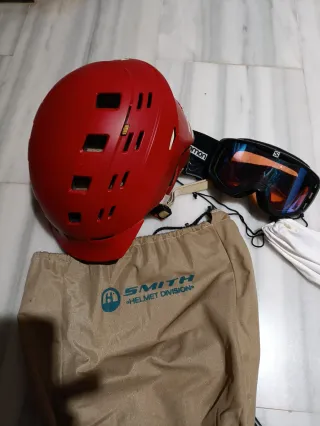 Casco de esquí Smith hombre rojo