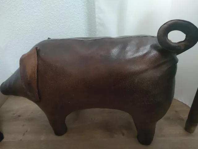 Apoio para os pés de porco em couro Dimitri Omersa