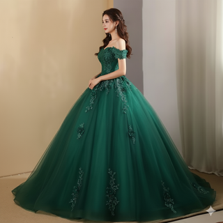 Vestido de Quinceañera Verde