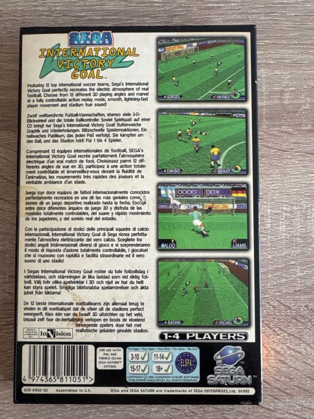 Sega Saturn International Victory Goal