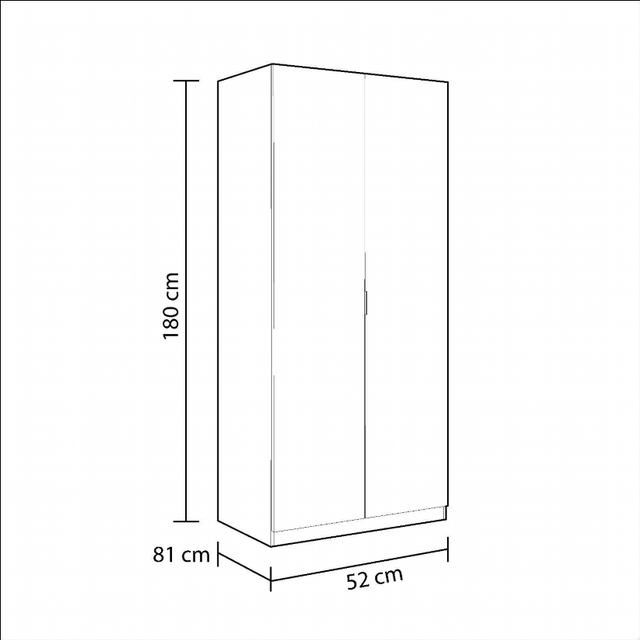 Armario 80x180x52cm Low Cost en Blanco