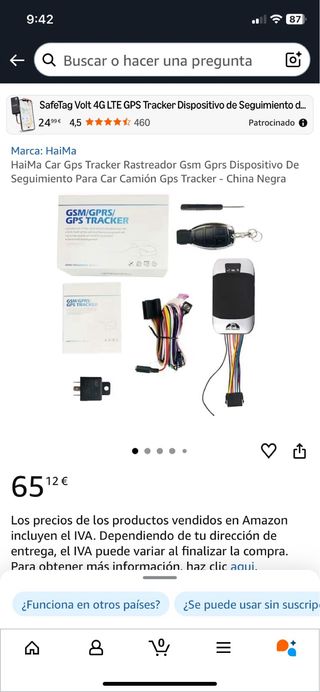 GPS Coche GSM/GPRS Tracker