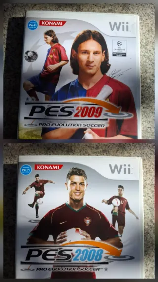 2 Juegos Wii: PES 2008, PES 2009