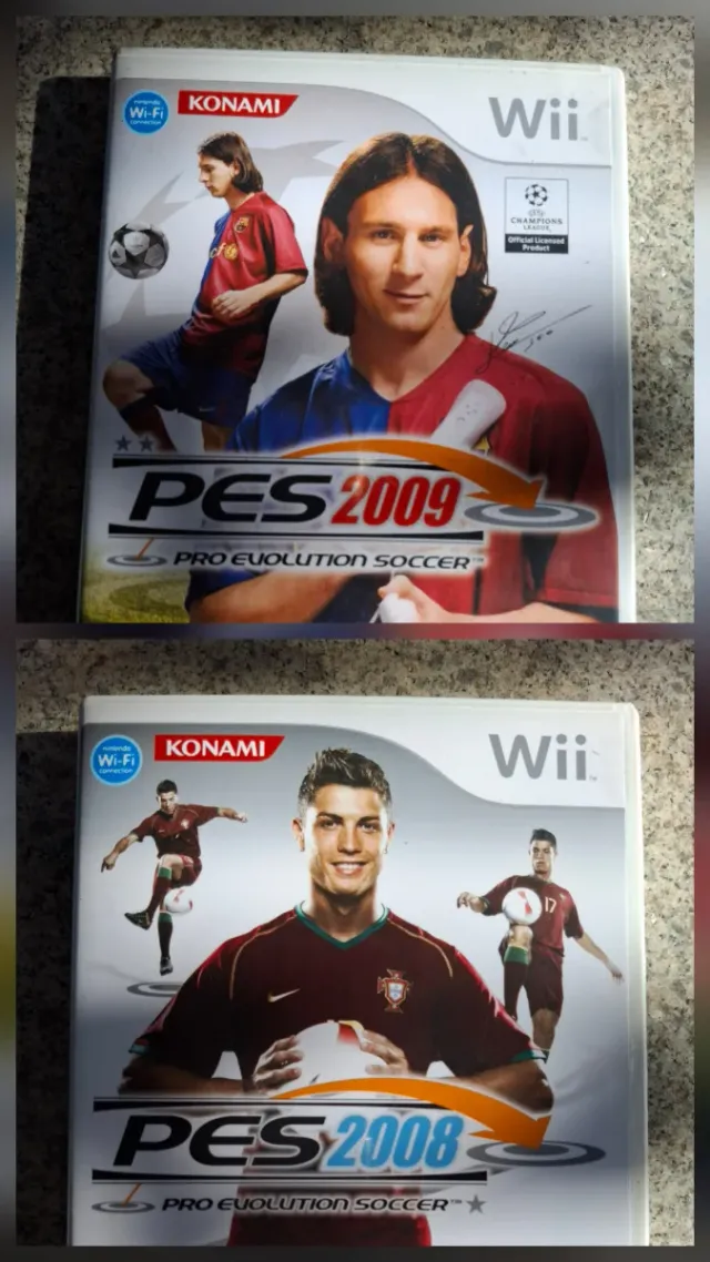 2 Juegos Wii: PES 2008, PES 2009