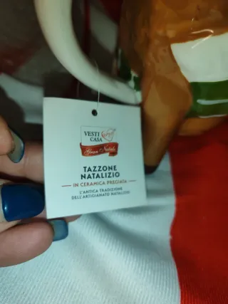 Tazza natalizia con 2 appendini