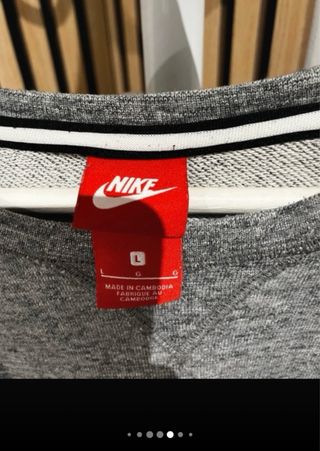 Sudadera Nike Gris Mujer
