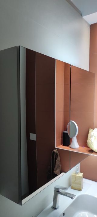 Armadio Specchio LED Bagno 90x151x70cm