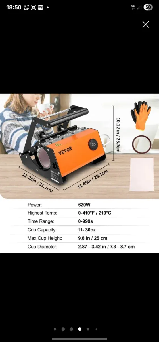 Máquina de Sublimación Vevor