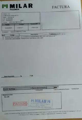 Lavadora LG 9 Kg 1400rpm Vapor