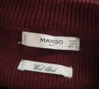 Jersey punto bicolor mango con lana S