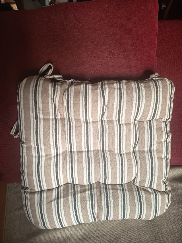 Cojines para silla de cocina a rayas