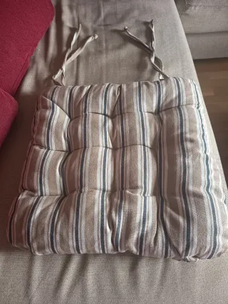 Cojines para silla de cocina a rayas