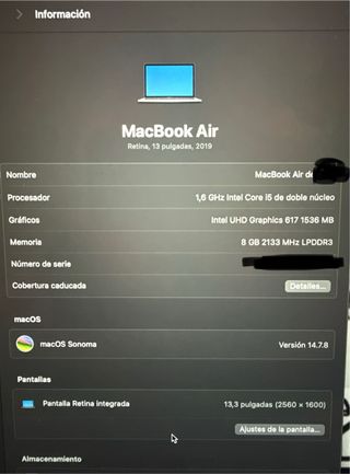MacBook Air Retina 13 2019 Plata