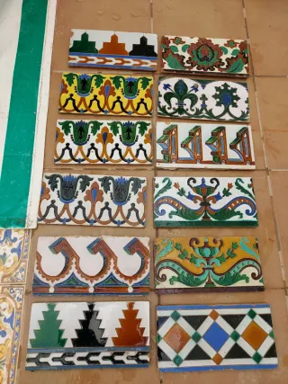 Lote 12 Azulejos Antiguos Cerámica 1920