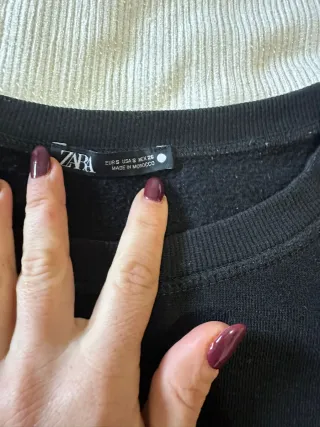 Jersey ZARA mangas abullonadas negro