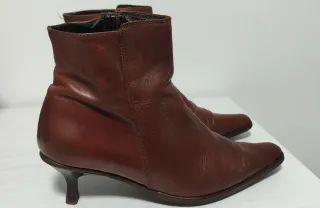 Botines de piel marrones