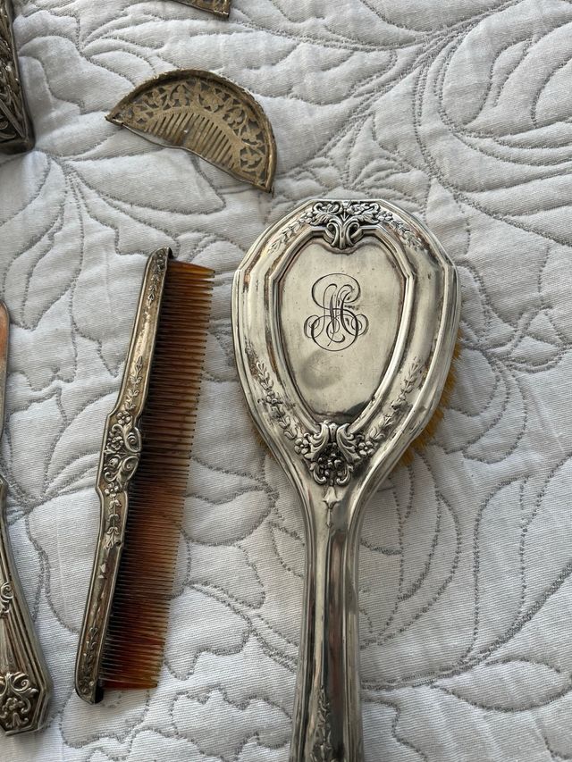 Juego tocador plata años 40